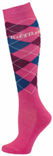 TuffRider Argyle Socks - pink fuchsia royal
