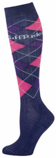 TuffRider Argyle Socks - lilac purple pink