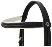 HDR Dressage Bridle - headstall - black with white