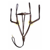 HDR Pro 5 Point Elastic Breastplate Martingale - havana HDR Pro 5 Point Elastic Breastplate Martingale - havana