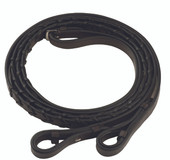 HDR Pro Extra Long Flat Laced Reins - havana