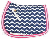 Equine Couture Abby All Purpose Saddle Pad  - Navy/Hot Pink