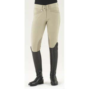 Ovation® Celebrity Slim Secret EuroWeave™ DX Euro Seat Front Zip Breeches - light tan Ovation® Celebrity Slim Secret EuroWeave™ DX Euro Seat Front Zip Breeches - light tan