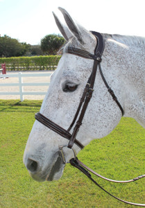 HDR Pro Mono Crown Fancy Bridle with Patent Leather Piping HDR Pro Mono Crown Fancy Bridle with Patent Leather Piping