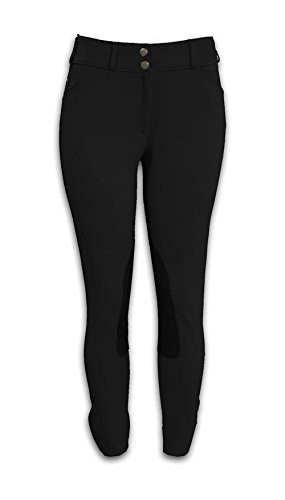 The Tailored Sportsman Girl's Trophy Hunter Front Zip Breeches - black and blue