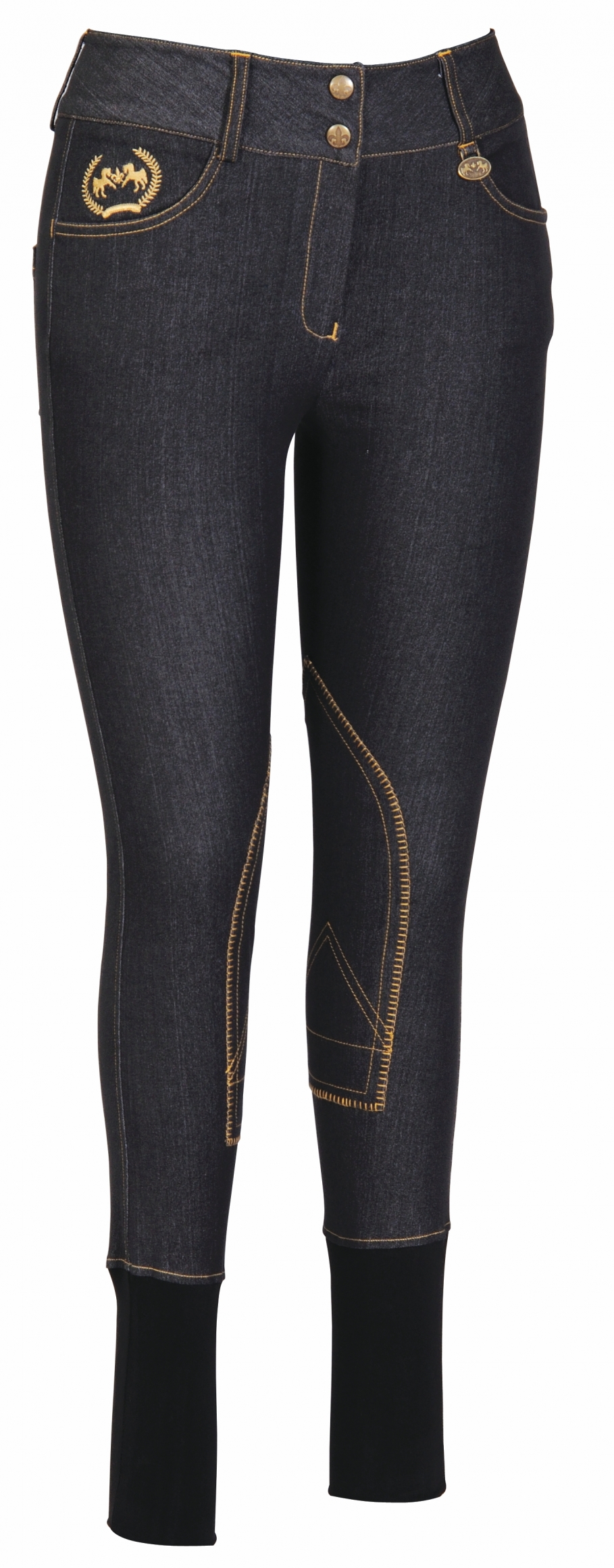 Front Zip Knee Patch Breeches