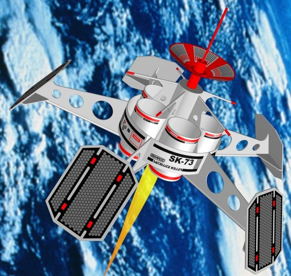 Semroc Flying Model Rocket Kit Satellite Killer KV-73