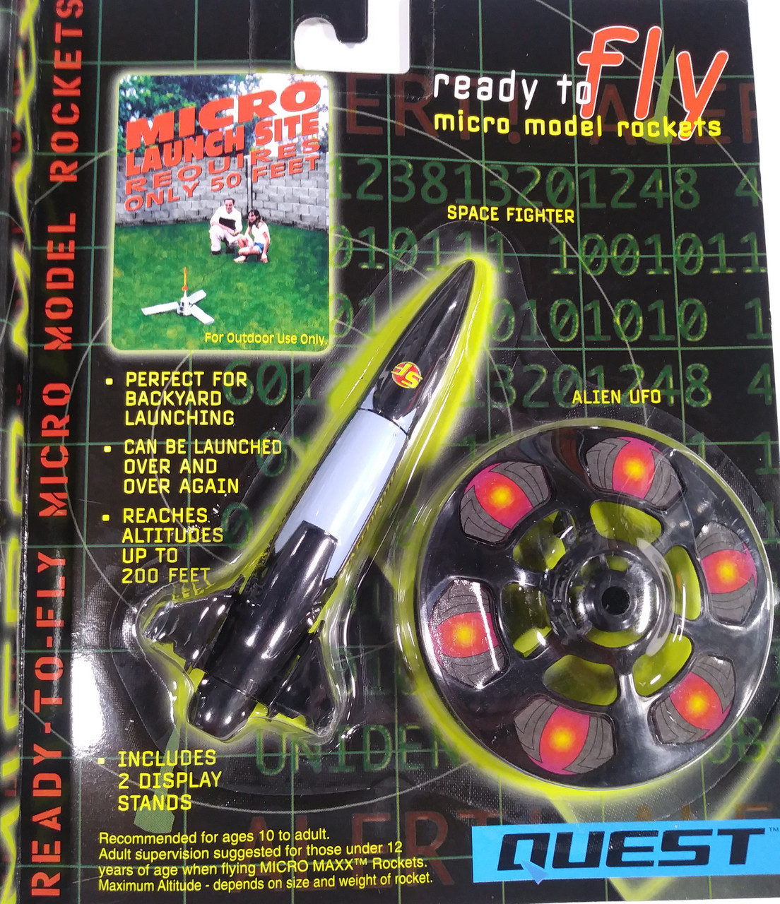 Micromaxx Rockets Flying Quest Flying Model Rocket Kit Micro(MX) Space Fighter & Alien UFO 5642