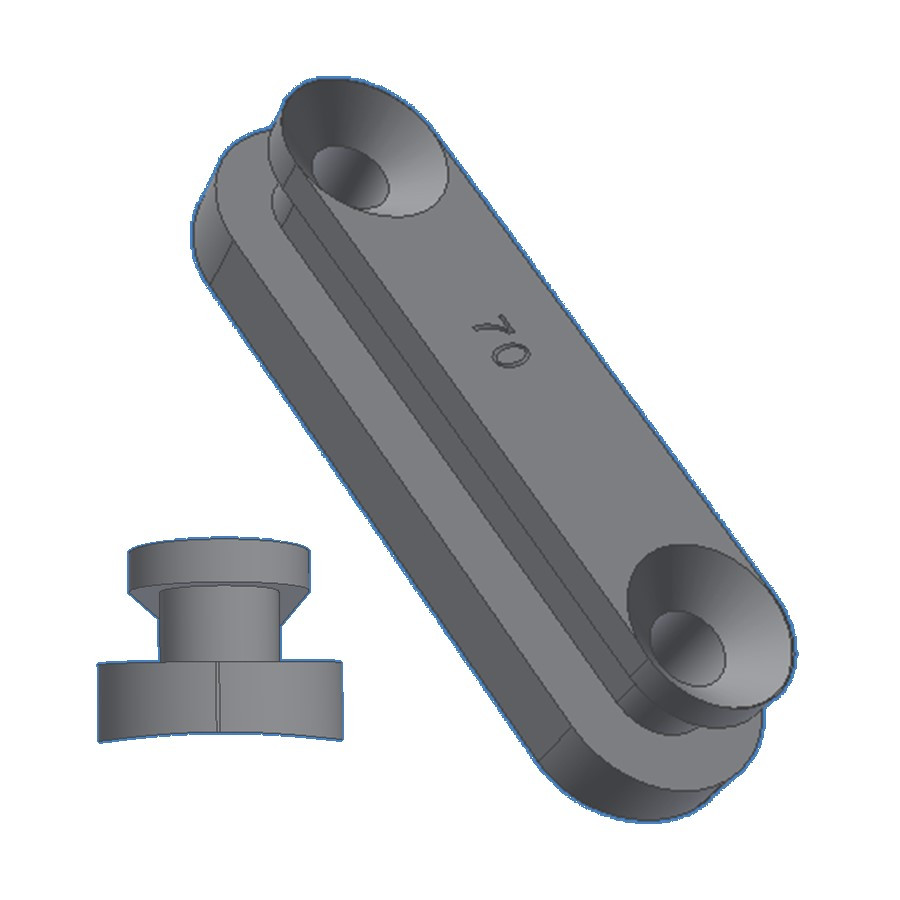 eRockets 3D SLA 1010 Rail Guides Contoured for BT-70(2pk) with Screws ...
