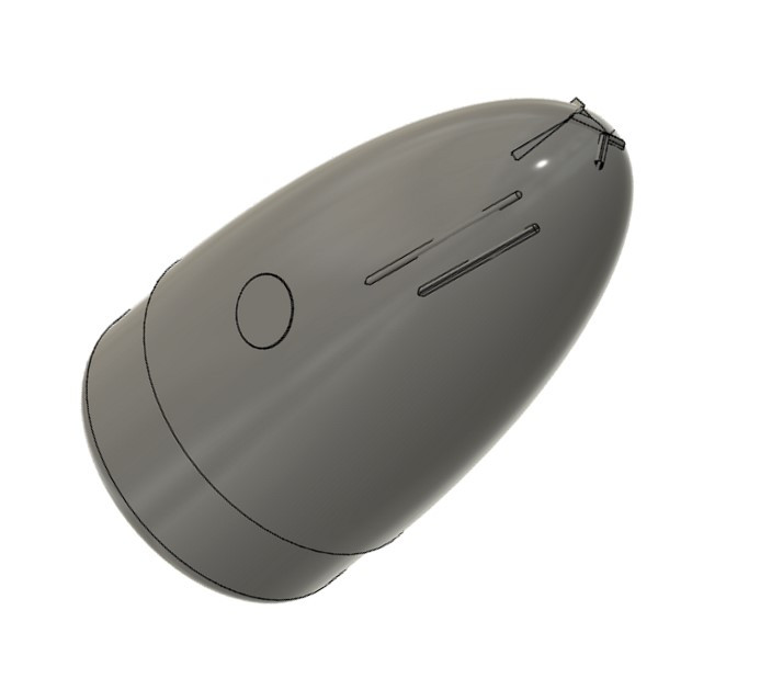 Semroc 3D Printed Nose Cone ST-18 3.0" Rounded Conical Rabbit Head SEM ...