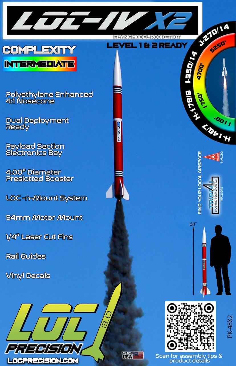 LOC Precision Flying Model Rocket Kit 4.0