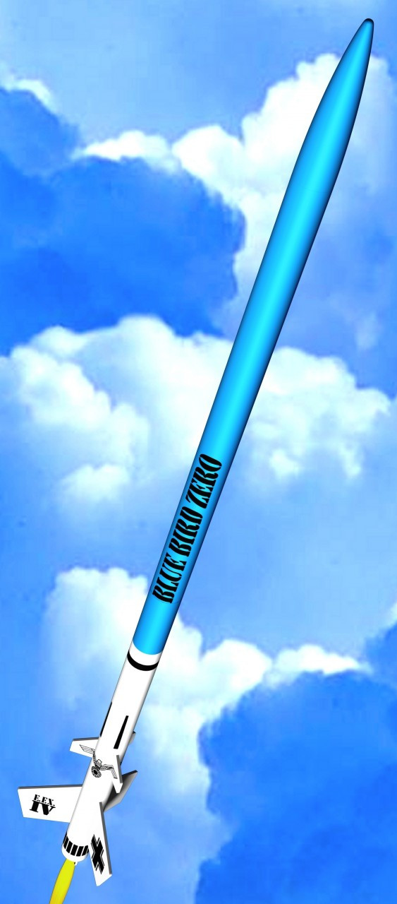 Semroc Flying Model Rocket Kit Blue Bird Zero™ SEM-KV-45
