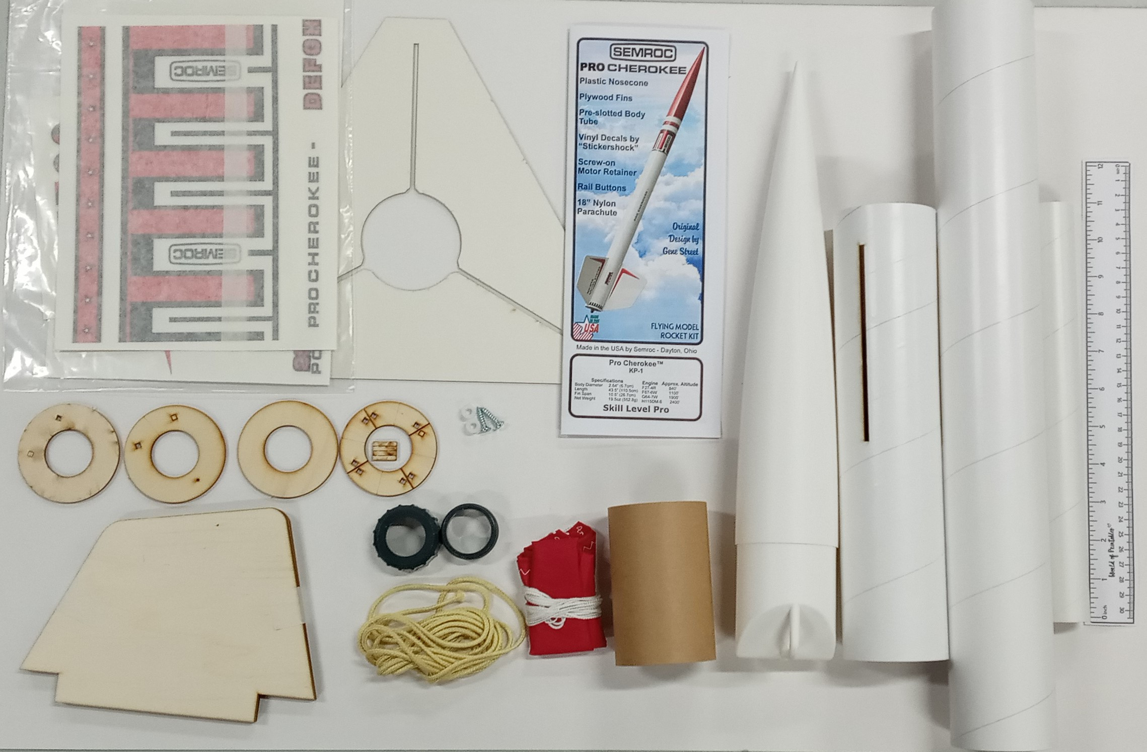 Semroc Flying Model Rocket Kit Pro Cherokee™ SEM-KP-01