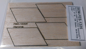 Semroc Laser-Cut Fins Estes Gamma™(4 fins)1/8 Balsa  SEM-FES-1325