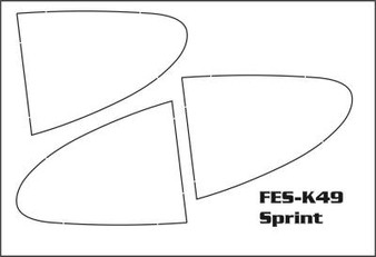 Semroc Laser-Cut Fins Estes Sprint  3/32 Balsa  SEM-FES-K49