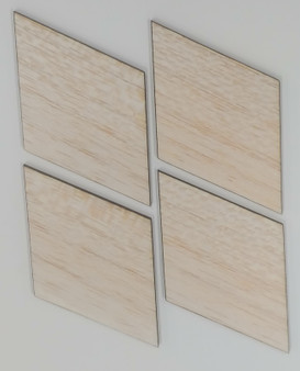 Semroc Laser-Cut Fins Estes Demon (4 fins)1/8 Balsa  SEM-FES-K58