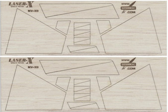 Semroc Laser-Cut Fins Laser-X  1/16 Balsa  SEM-FV-33