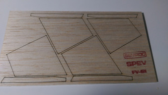 Semroc Laser-Cut Fins SPEV  3/32 Balsa  SEM-FV-61