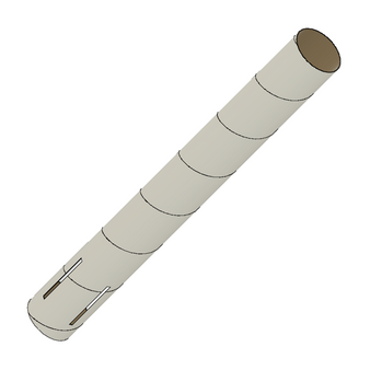 Semroc Body Tube BT-60(ST-16) 14.0" Long 4 Slots  SEM-BT-60ADS4