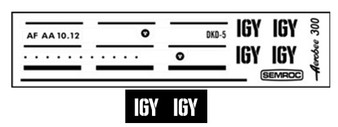 Semroc Decal - Aerobee 300  (2 Decal Set)  SEM-DKD-5