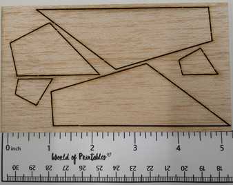 Semroc Laser-Cut Fins Estes Wolverine  3/32 balsa Sheet  SEM-FES-0816