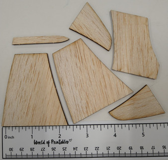 Semroc Laser-Cut Fins Estes Nimbus™(3 Fins)3/32 Balsa  SEM-FES-1971