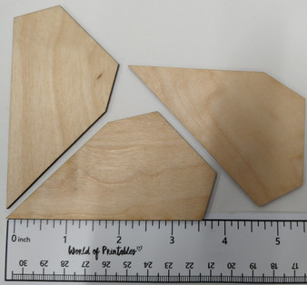 Semroc Laser-Cut Fins - FSI OSO  1/16 Basswood Fins(3 fins)  SEM-FFS-1005