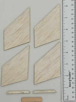 Semroc Laser-Cut Fins Egg Crate™(1/8 Balsa & 3/32 Basswood)  SEM-FV-39 *