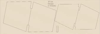 Semroc Laser-Cut Fins Omega  1/8 Balsa(2 sheets)  SEM-FV-64