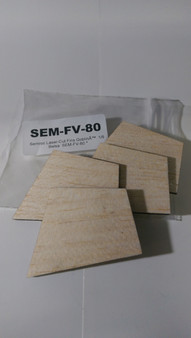 Semroc Laser-Cut Fins Goblin™ 1/8 Balsa(4 fins)  SEM-FV-80