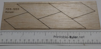 Semroc Laser-Cut Fins Ranger (4 fins)3/32 Balsa(Estes 1955 fins)  SEM-FV-83