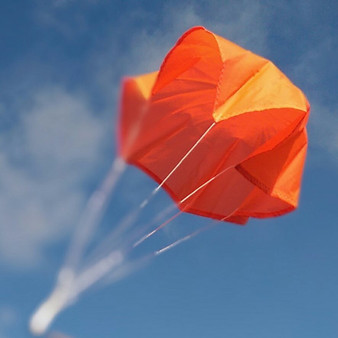 Top Flight Parachute Neon Orange 12" Rip Stop Nylon  TOP-PAR-12