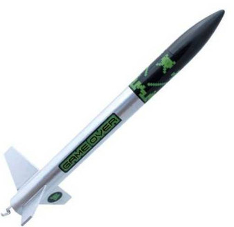 Custom Flying Model Rocket Kit Game Over 10042