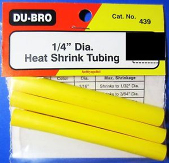 Du-Bro Heat Shrink Tubing 1/4" (3pk)  DUB 439