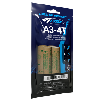 Estes 13mm Model Rocket Motors Single Use Mini A3-4T(4pk)  EST 10013(1507) <Required to Pay for UPS Ground Shipping>