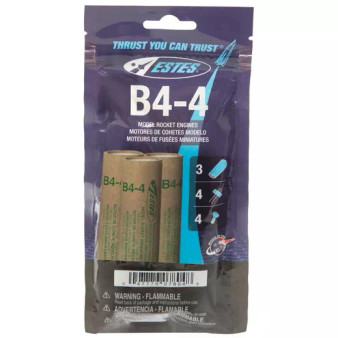 Estes 18mm Model Rocket Motors Single Use B4-4(3pk)  EST 10019(1602)  <Required to Pay for Ground Advantage or UPS Ground Shipping>