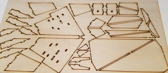 Semroc Laser-cut Fin Set Micro(MX) Orbital Transport™ 1/32 Basswood, 1/16 Basswood  SEM-FMX-01