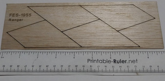 Semroc Laser-Cut Fins Estes Ranger 1955(4 fins)3/32 Balsa  SEM-FES-1955