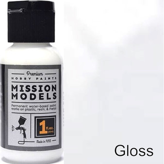 Mission Models Gloss White Base for Chrome 1fl oz  MMGWB-002