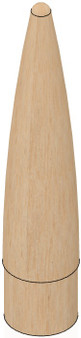 Semroc Balsa Nose Cone ST-7 3.0" Ogive  SEM-BC-730