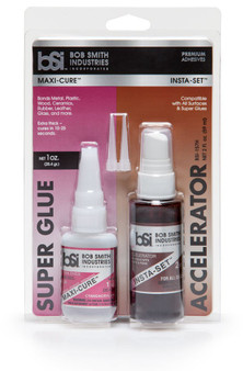 BSI 404 Cyanoacrylate(CA) Super Glue 1oz Super Thick - Red Label and 2oz Accelerator BSI-157H