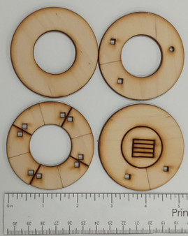 Semroc Laser Cut Plywood Centering Ring Set Pro Cherokee™  SEM-CR-KP-01