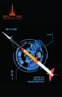 North Coast Rocketry Flying Model Rocket Kit Exos  NCR 0214