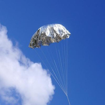 ASP Flying Model Rocket Accessory Hang Time 30" 1/4mil Parachute Kit  ASP CP25-30
