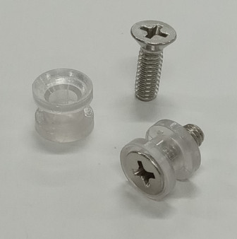 eRockets Hardware Rail Buttons for 10/10 rail one piece with machine screw(2pk) Clear  ERO 9075C