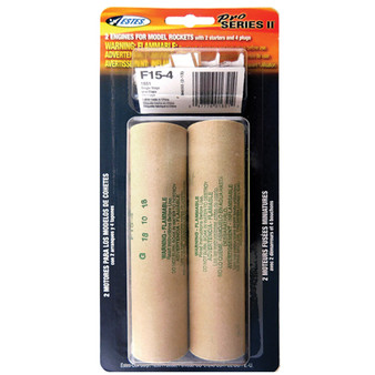 Estes 29mm Model Rocket Motors Single Use F15-0(2pk)  EST 1650 <Required to Pay for Ground Advantage or UPS Ground Shipping>