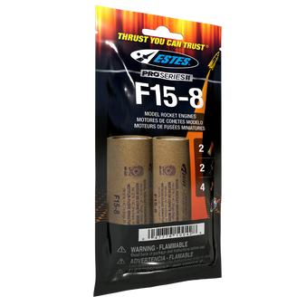 Estes 29mm Model Rocket Motors Single Use F15-8(2pk)  EST 10042(1653) <Required to Pay for Ground Advantage or UPS Ground Shipping> Estes 29mm Model Rocket Motors Single Use F15-8(2pk)  EST 10042(1653) <Required to Pay for Ground Advantage or UPS Ground Shipping>