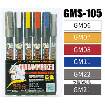 Gundam Marker Set  Basic Colors(5pk)(516333)  GNZ GMS105