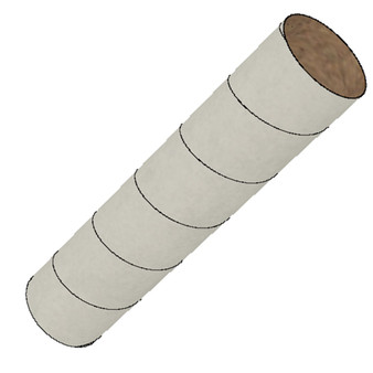 Semroc Heavy Duty Body Tube BTH-80 11.5" Long with 3 Fin Slots(1pk)  SEM-BTH-80-115S3