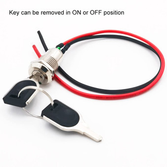 eRockets On/Off Key Switch with 8" Leads(1pk)  ERX 9225